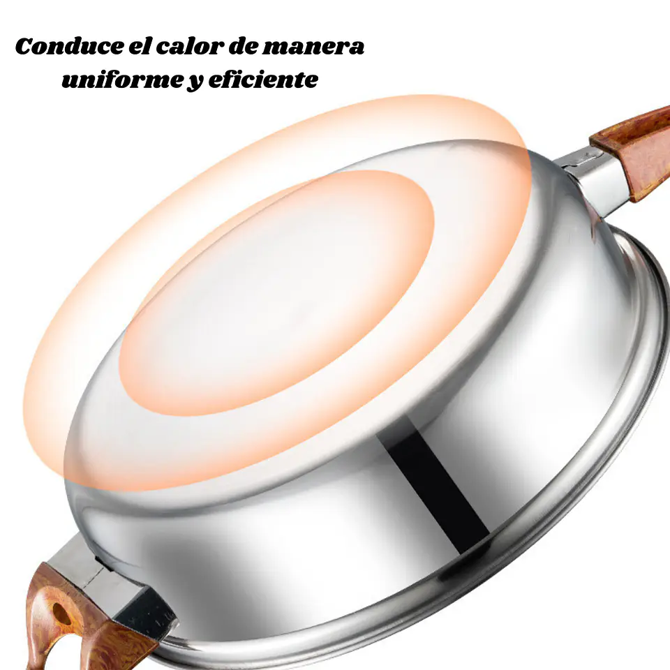 Juego De Ollas Batería 12 Piezas Acero Inoxidable Con Tetera 5