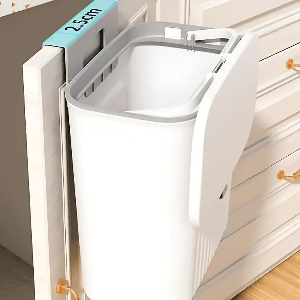 Papelera De Cocina Plástico 9 Litros Basurero Para Baño 2