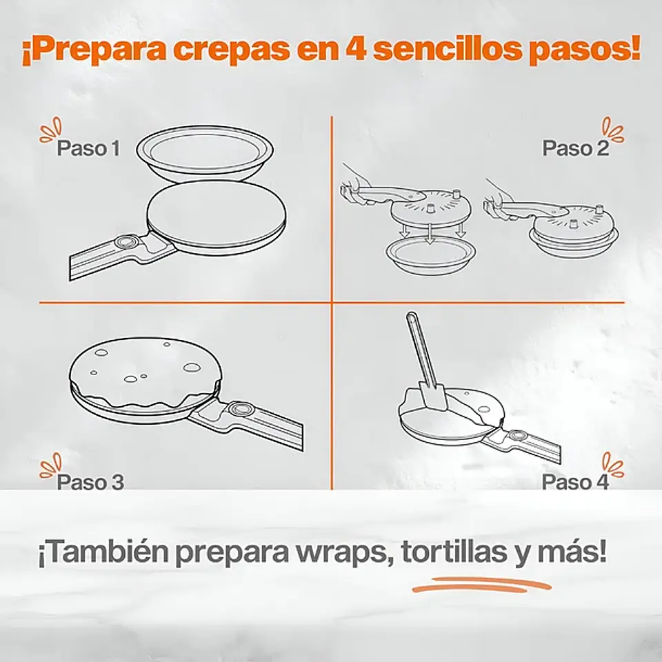 Sartén Antiadherente Para Crepes Con Control De Temperatura 8