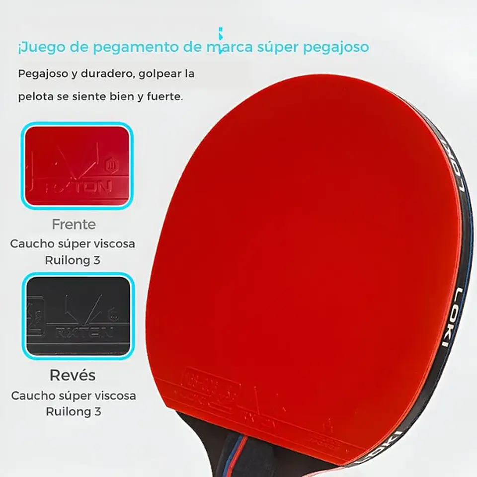 Paleta De Ping Pong 6 Estrellas Pro Carbon Performance 2