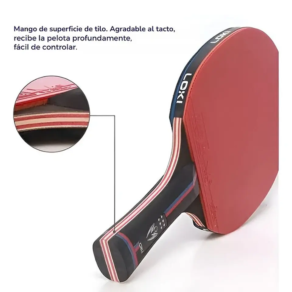 Paleta De Ping Pong 6 Estrellas Pro Carbon Performance 4