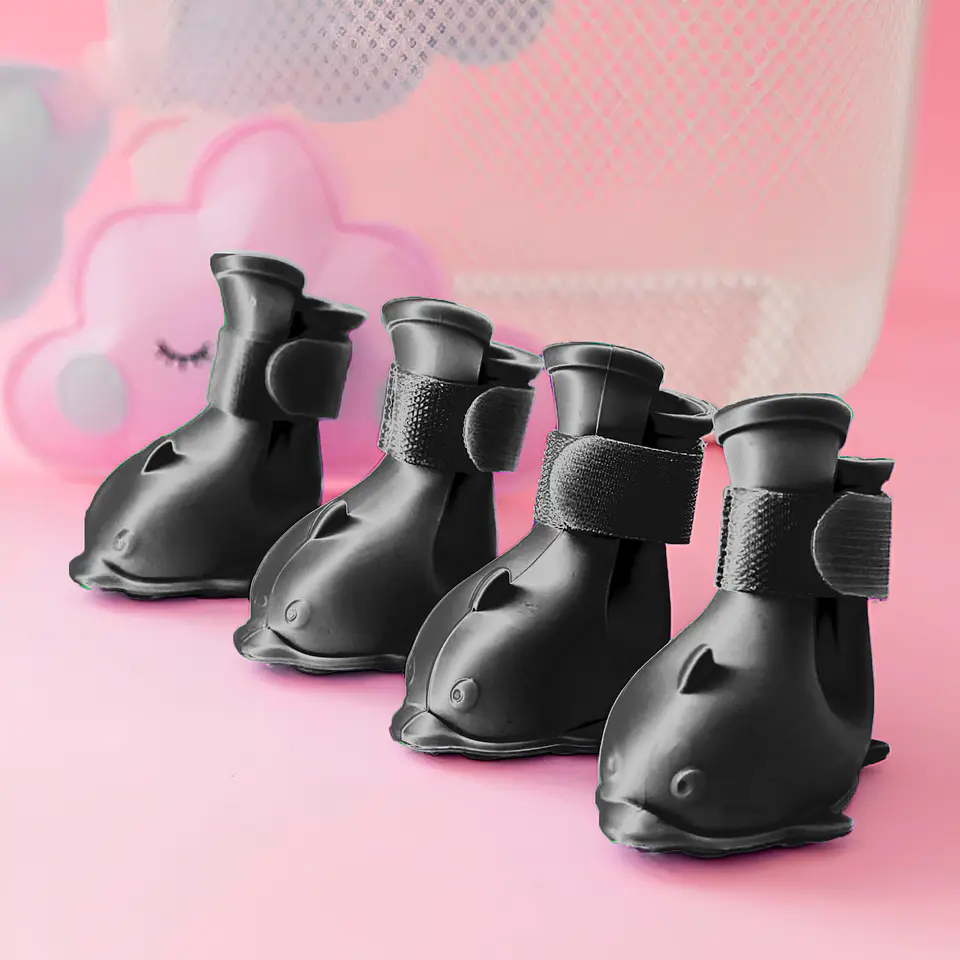 Zapatos Para Perros De Material Impermeable De Silicona 12