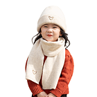 Conjunto De Gorro Y Bufanda De Lana Tejido Invierno Para Niños 1