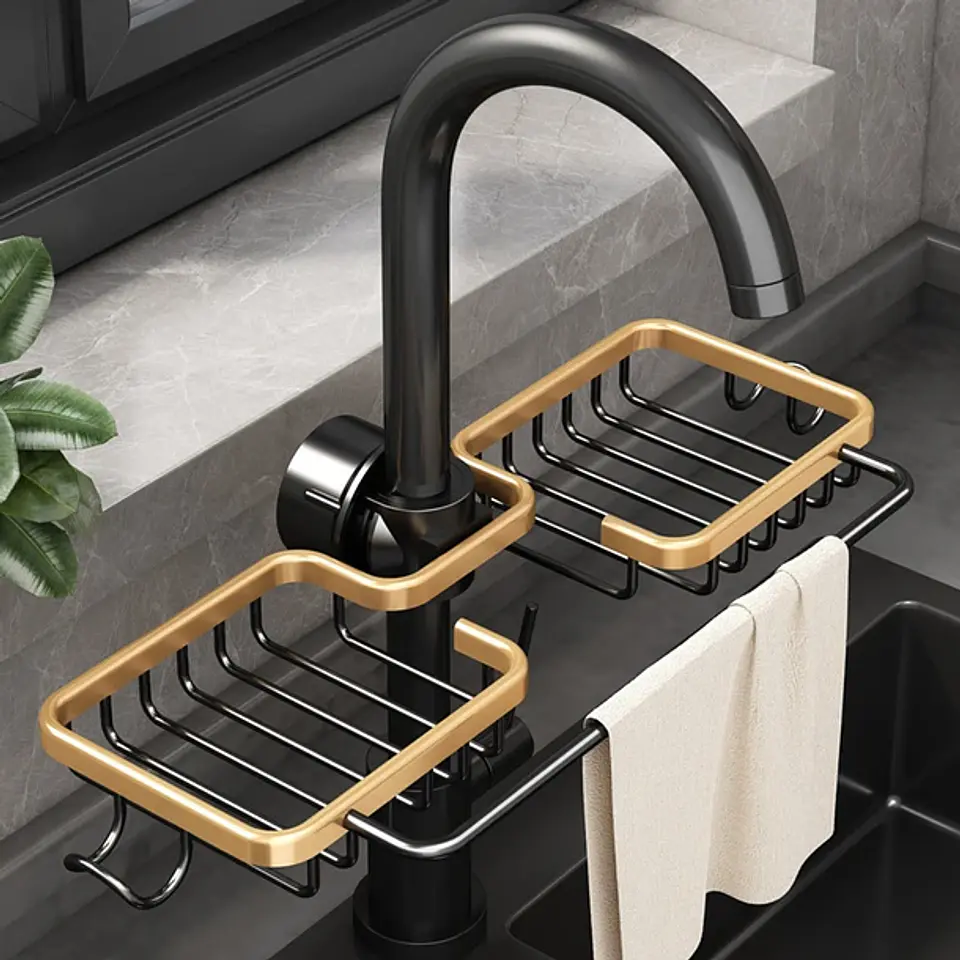 Rejilla De Aluminio Para Fregadero De Cocina Color Dorado 2