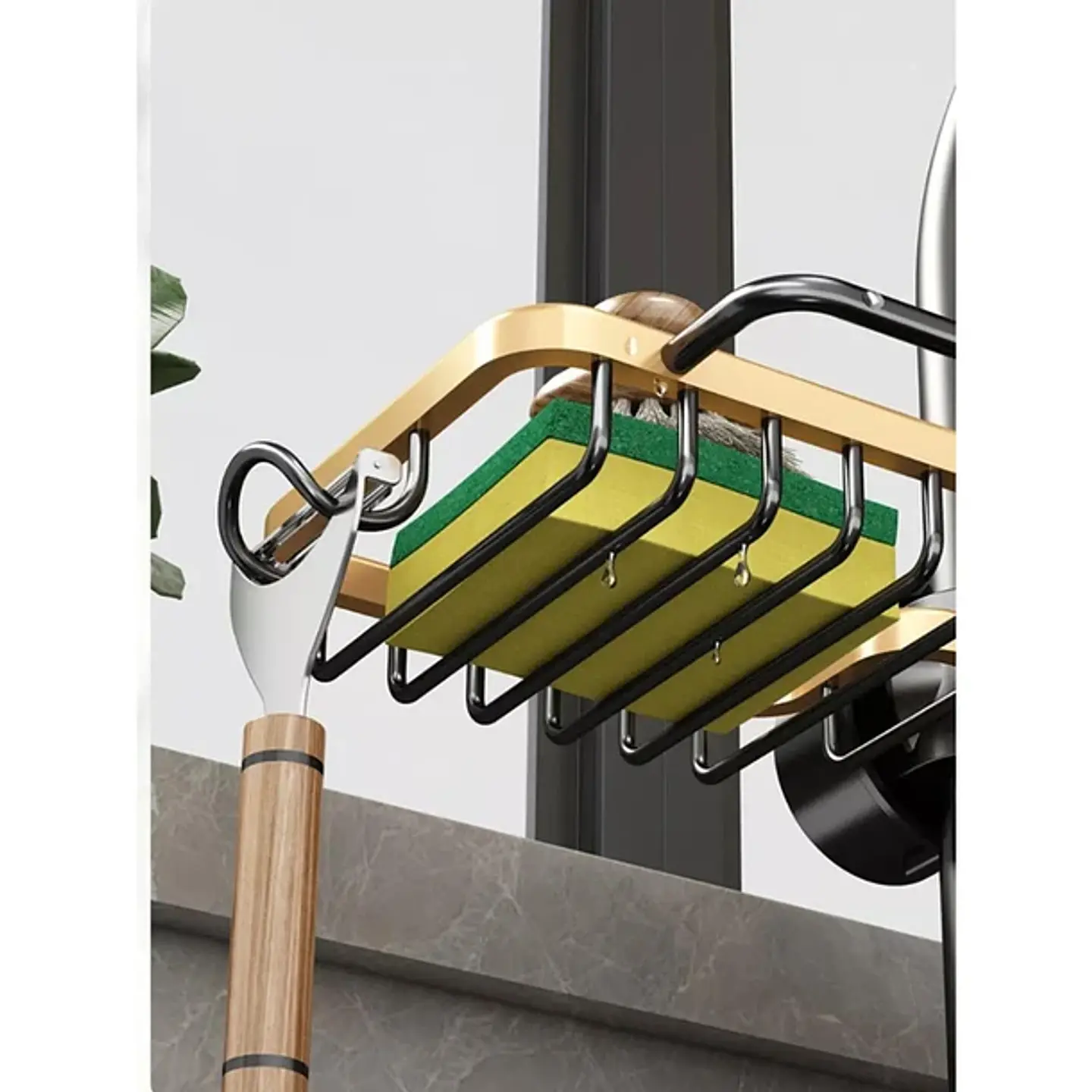 Rejilla De Aluminio Para Fregadero De Cocina Color Dorado 4