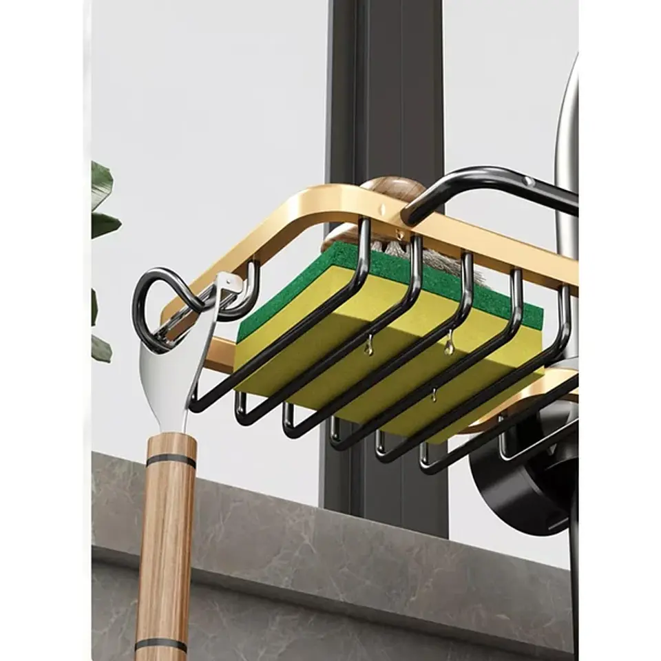 Rejilla De Aluminio Para Fregadero De Cocina Color Dorado 4