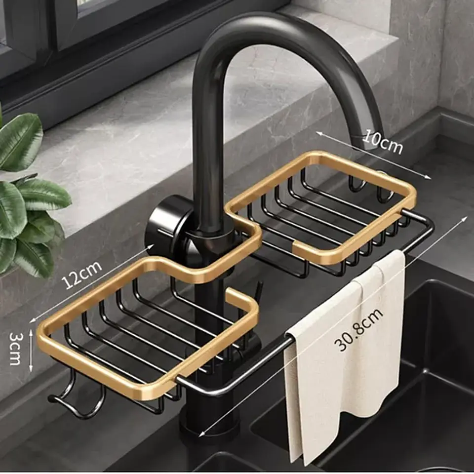 Rejilla De Aluminio Para Fregadero De Cocina Color Dorado 5