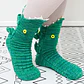 Calcetines Con Diseño Verdes Medias Largas Talla Única - Miniatura 2