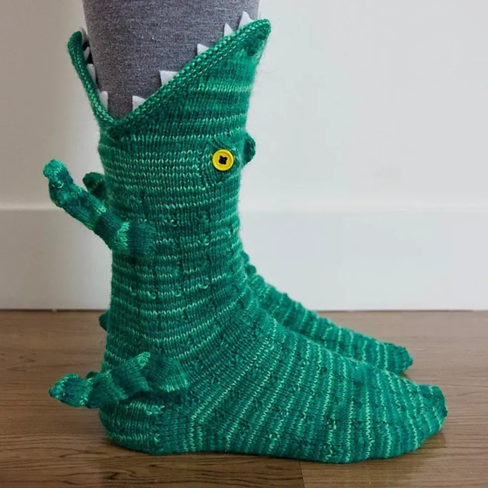 Calcetines Con Diseño Verdes Medias Largas Talla Única 4