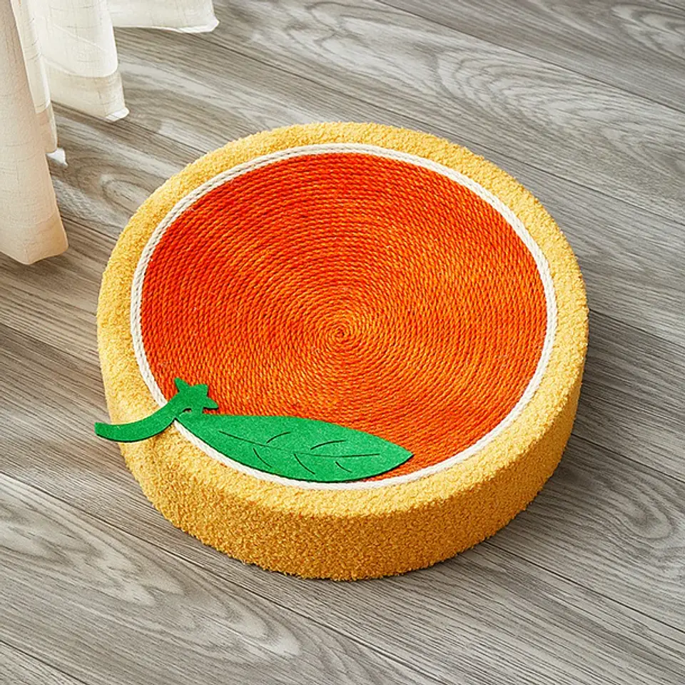 Rascador De Cama Con Forma Redonda De Sisal De Frutas 5