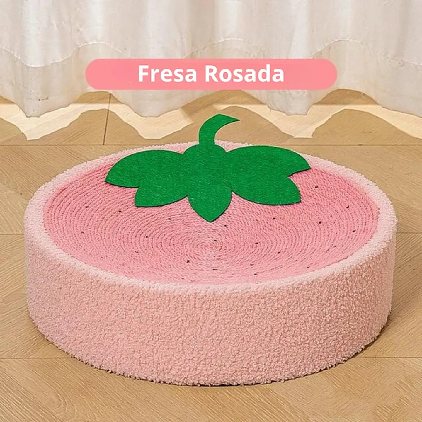 Rascador De Cama Con Forma Redonda De Sisal De Frutas 10