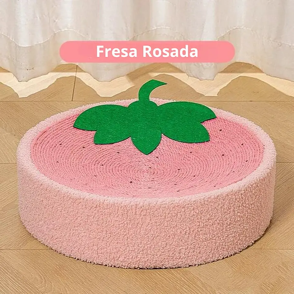 Rascador De Cama Con Forma Redonda De Sisal De Frutas 10
