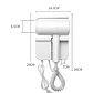 Secador De Cabello Con Soporte Para Pared Blanco Compacto - Miniatura 2