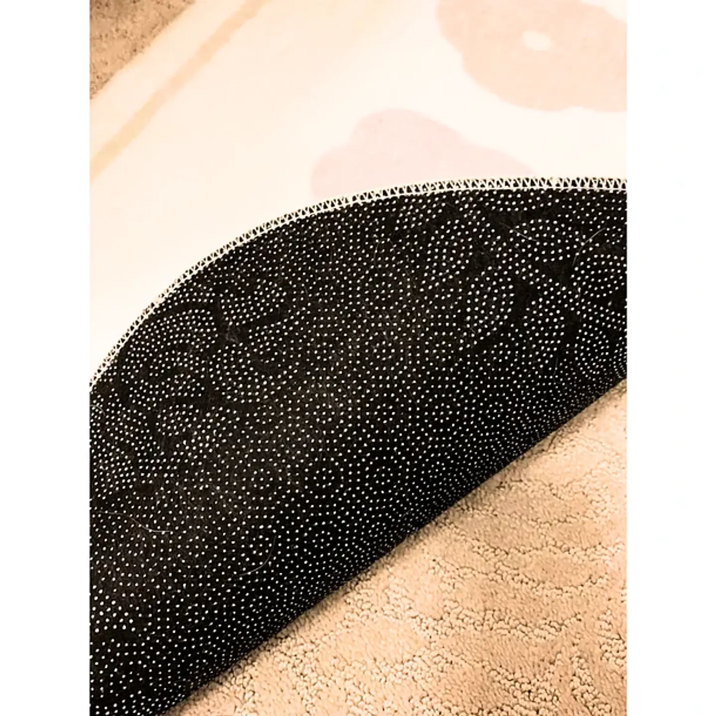 Alfombra Larga Ovalada Peluda Dormitorio Flores 120x40cm 3