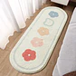 Alfombra Larga Ovalada Peluda Dormitorio Flores 120x40cm - Miniatura 4