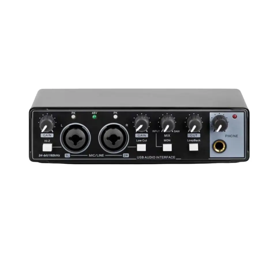 Interfaz De Audio Tarjeta De Sonido Phantom Pc Estudio Mic 1