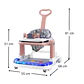 Andador Plegable Con Pedal Musical Luces Y Mesita Comedor - Miniatura 6