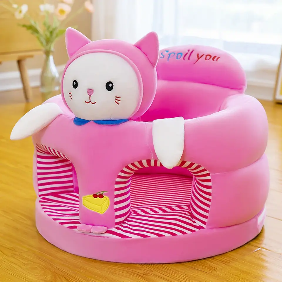 Asiento De Bebé Acolchado De Peluche Seguridad Anticaida 6