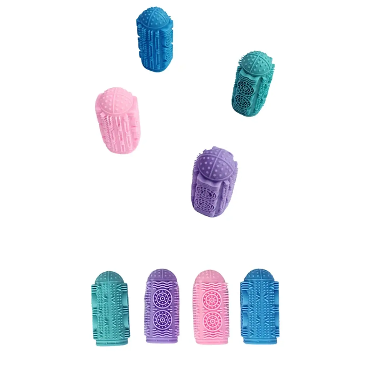 Pack 4 Cepillos Dedal Limpiadientes Para Perros 3