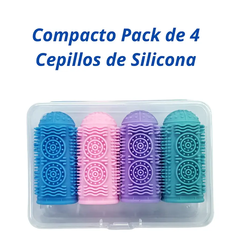 Pack 4 Cepillos Dedal Limpiadientes Para Perros 2