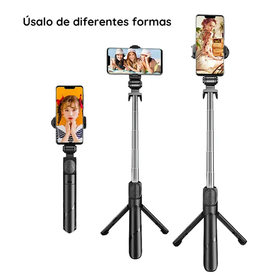 Estabilizador Trípode Selfie Stick Mando Bluetooth  3