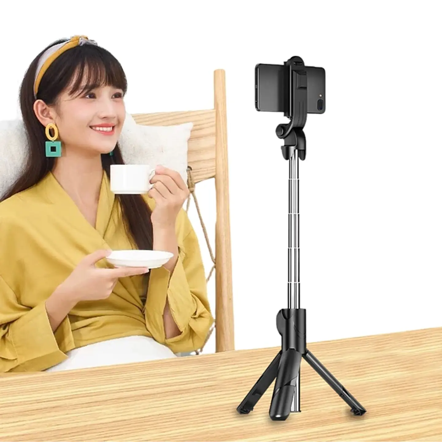Estabilizador Trípode Selfie Stick Mando Bluetooth  2