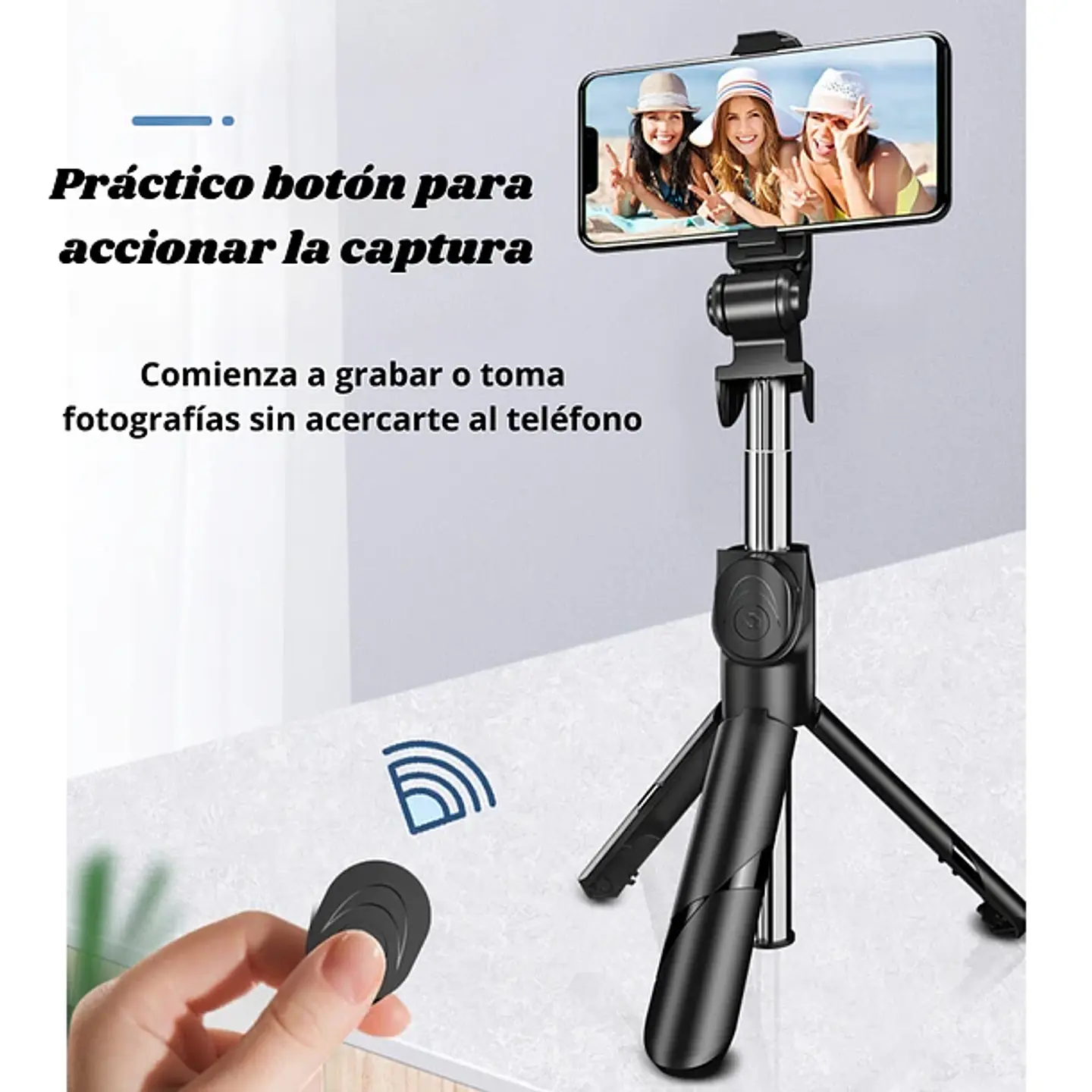 Estabilizador Trípode Selfie Stick Mando Bluetooth  4