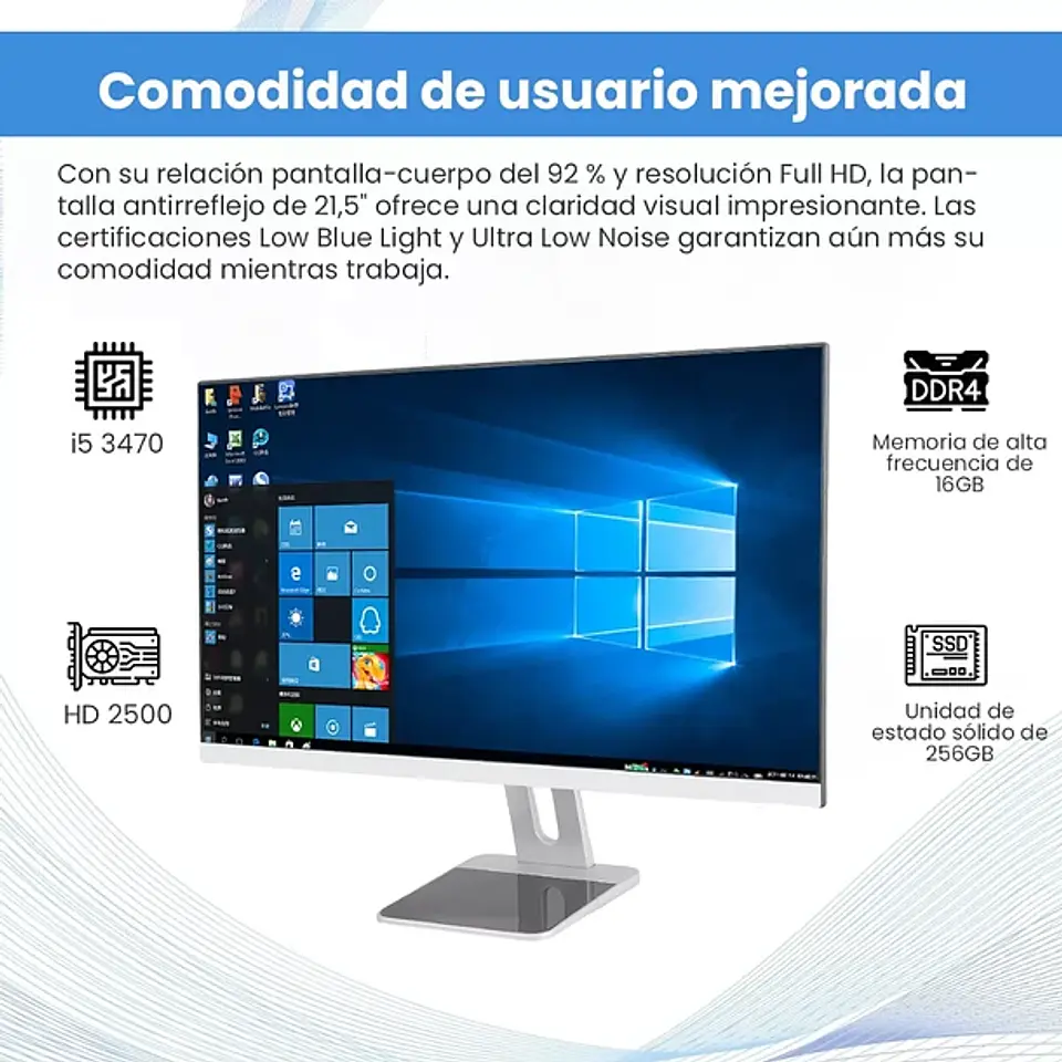 Computadora All In One Intel Core I5 3470 16/256gb 21.5'' 5