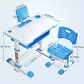 Juego De Mesa Y Silla Para Niños, Escritorio Ajustable - Miniatura 6