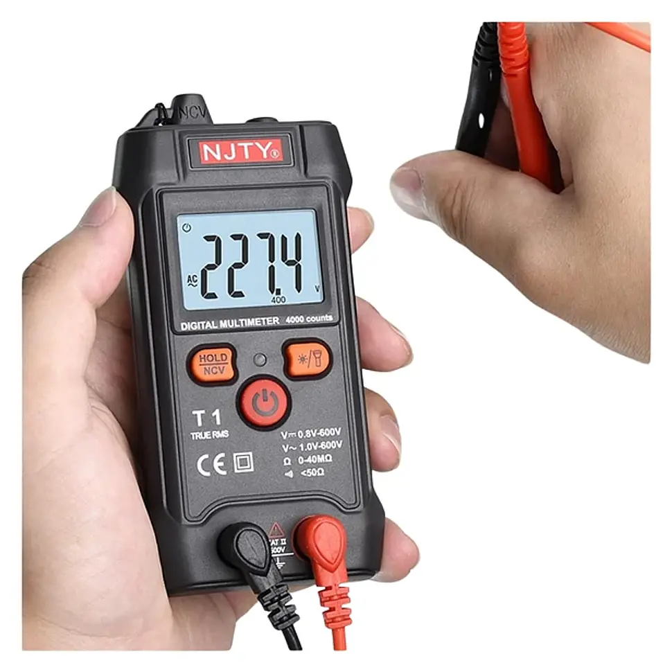 Tester Multímetro Digital Inteligente Amperaje Y Voltaje T1 2