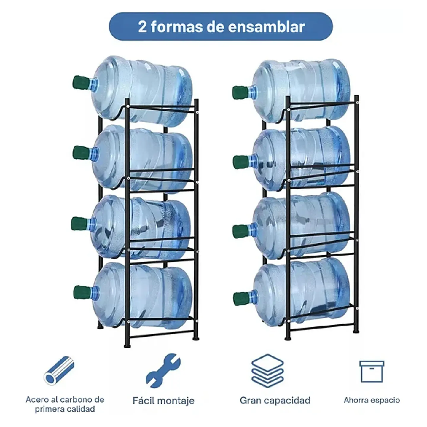 Estante Organizador 4 Botellones De Agua 20L 3