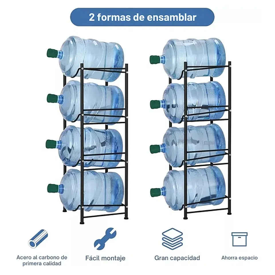 Estante Organizador 4 Botellones De Agua 20L 3