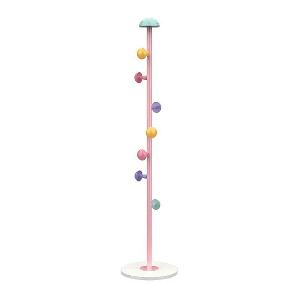 Perchero Infantil En Forma De Honguito Multicolor 7 Ganchos 1