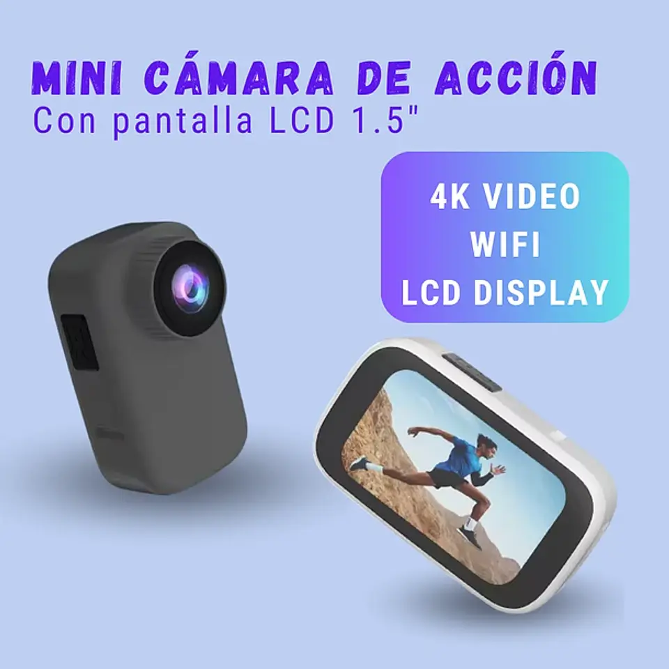 Mini Cámara De Acción Deportiva GO3 4K HD 4