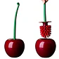 Escobilla Para Baño Rojo Cereza Elegante Cerdas Suaves - Miniatura 5
