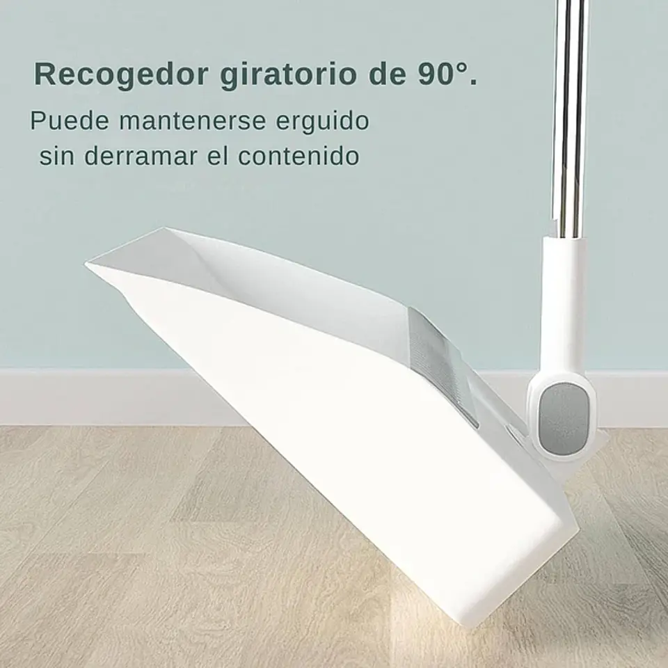 Set Escoba y Pala Con Dientes Plegable Gira 180 Grados 2