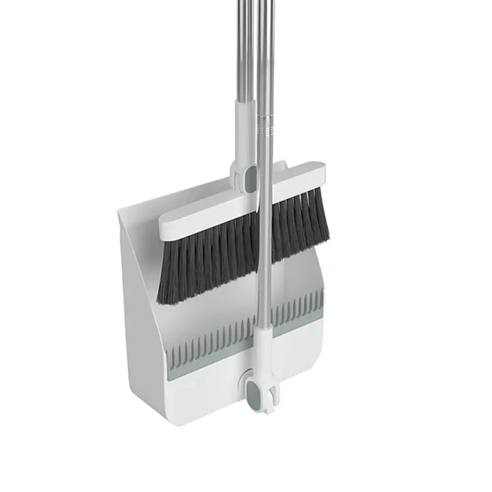 Set Escoba y Pala Con Dientes Plegable Gira 180 Grados 1