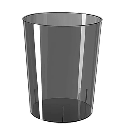 Bote De Basura De Lujo Acrílico Transparente Oscuro 12L