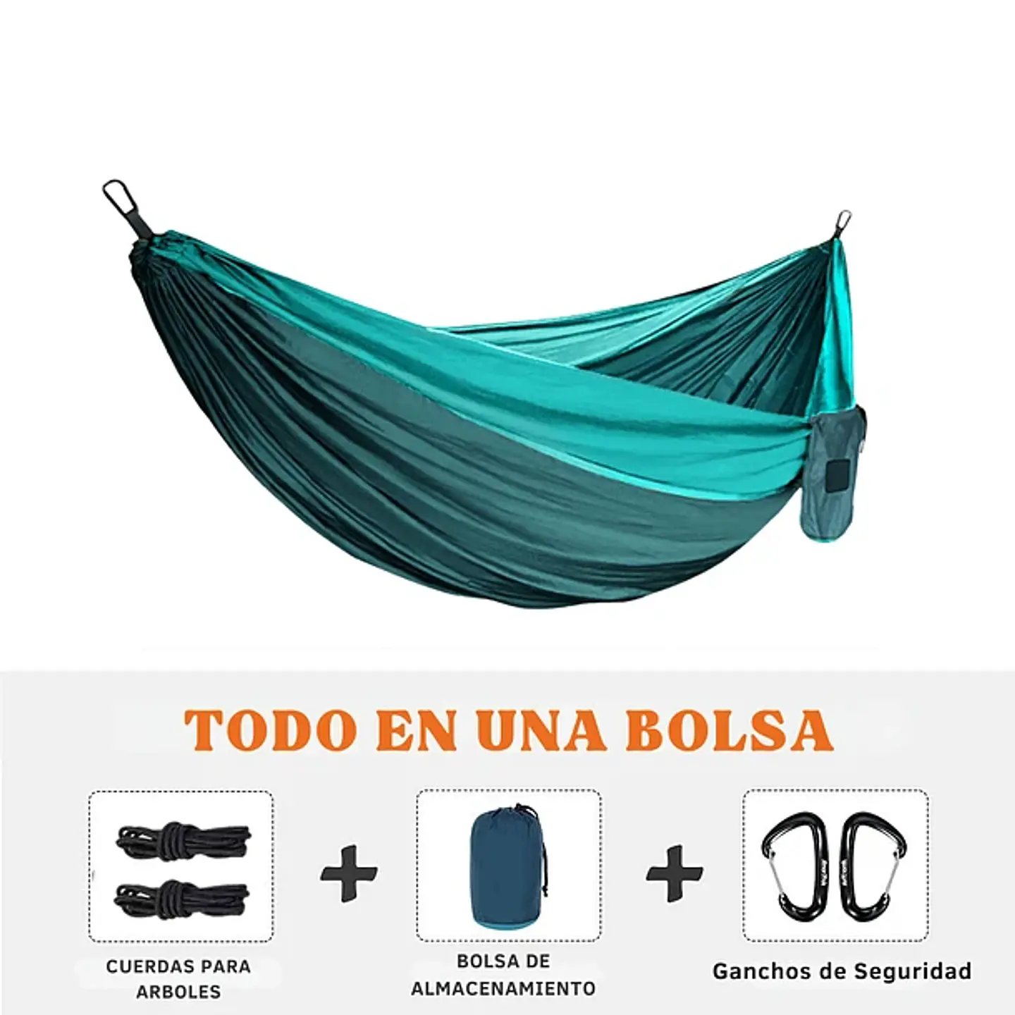Hamaca para Acampar Viajes Resistente 270x140cm 2