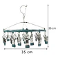 Mini Tendedero Para Secar Calcetines Ropa Interior 24 Clips - Miniatura 7