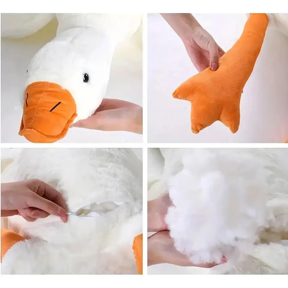 Peluche Ganso De Felpa Kawaii Almohada Gigante Suave 160cm 3