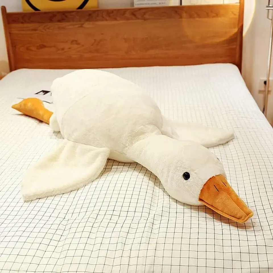 Peluche Ganso De Felpa Kawaii Almohada Gigante Suave 160cm 5