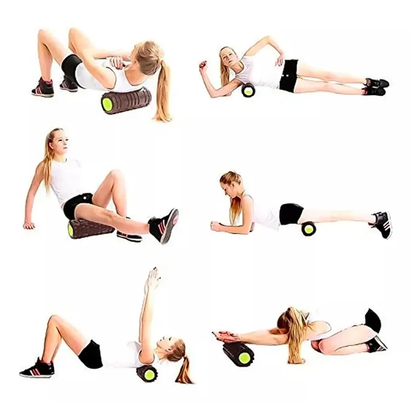 Rodillo De Yoga Foam Roller Masajes Elongación Y Pilates 5