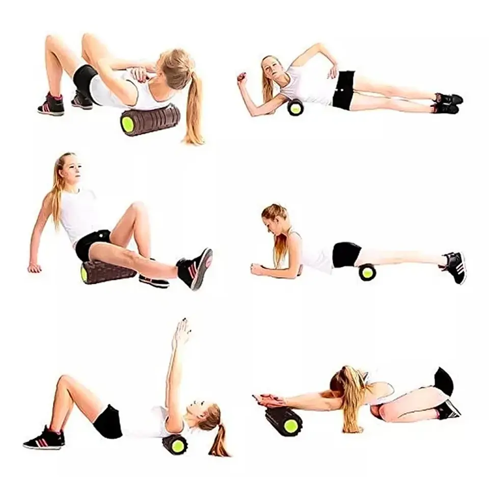 Rodillo De Yoga Foam Roller Masajes Elongación Y Pilates 5