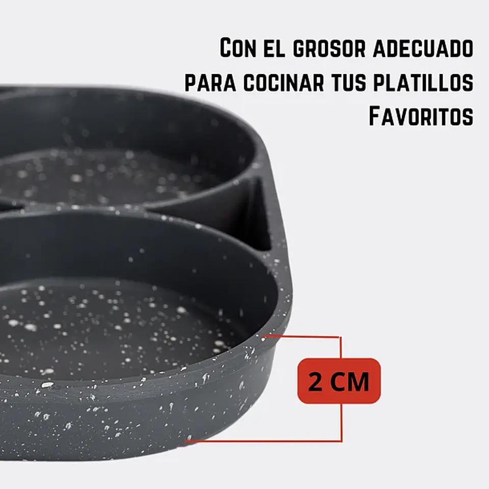Sartén Antiadherente Comidas Variadas 3 y 4 Espacios 2