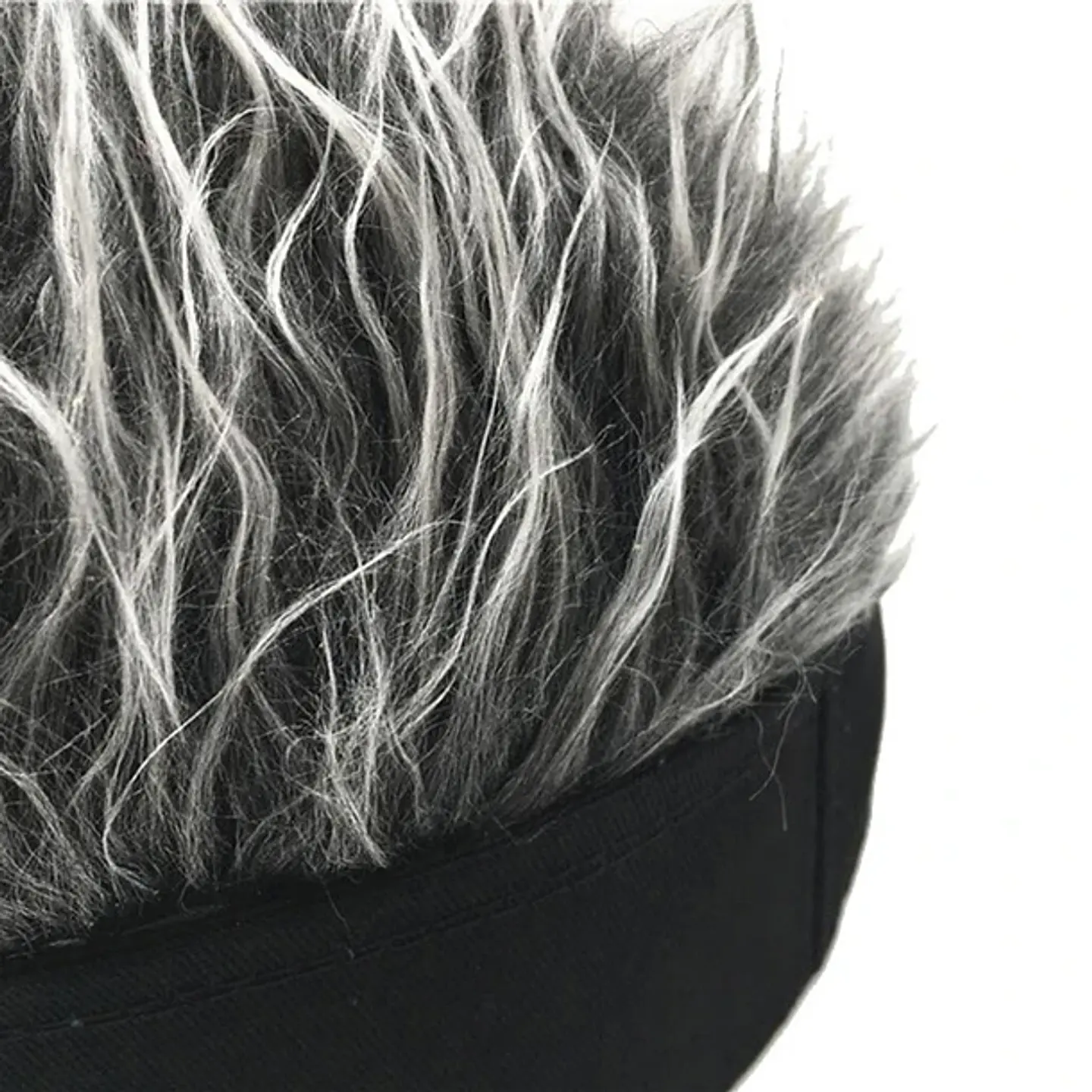 Gorra Con Peluca De Pelo Falso Gris Temático 2