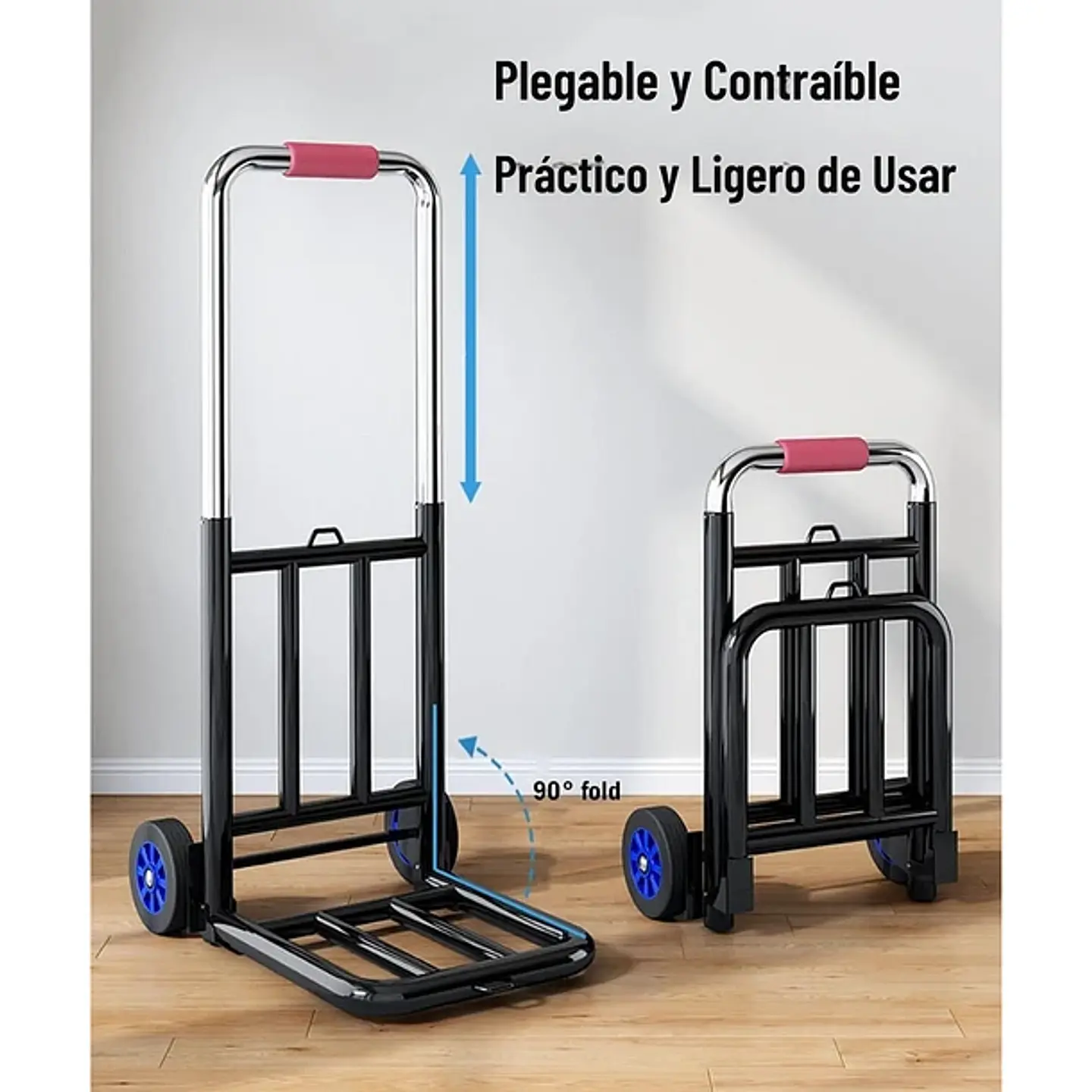Carro De Carga Plegable Tipo Yegua 150 KG + Pulpo Elástico 4
