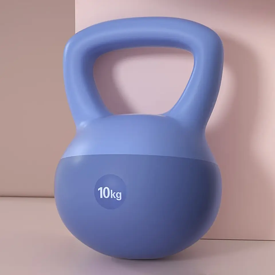 Pesa Rusa Suave Kettlebell Base De Goma Arena De Hierro 9
