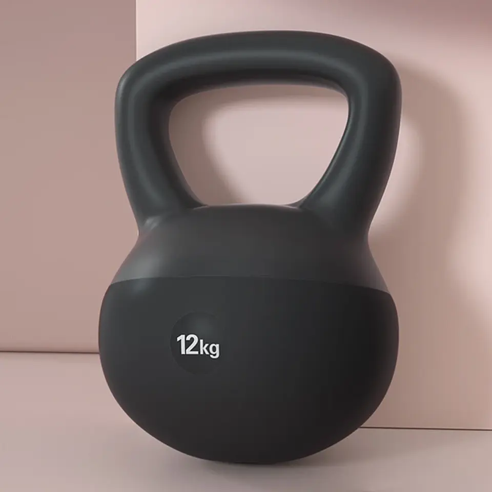 Pesa Rusa Suave Kettlebell Base De Goma Arena De Hierro 11