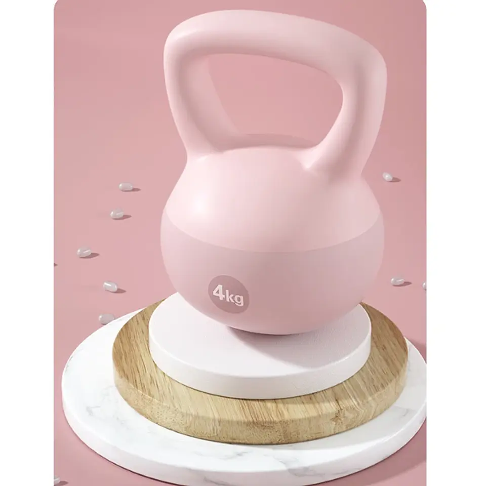 Pesa Rusa Suave Kettlebell Base De Goma Arena De Hierro 3